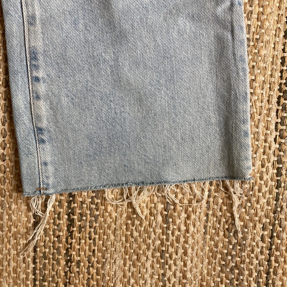 MANGO light wash high rise pleated straight leg jeans size 2 - Picture 6 of 9